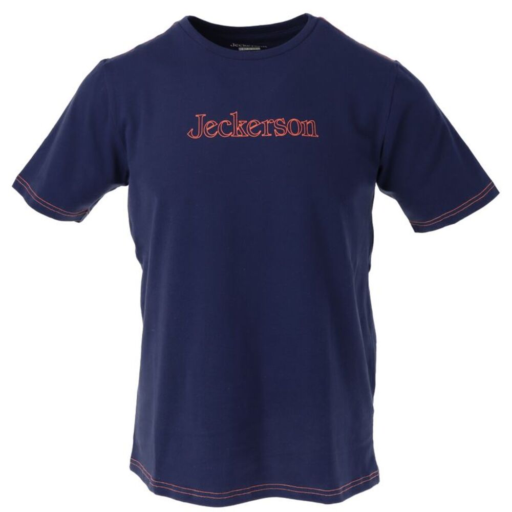 Jeckerson Crew Neck Short Sleeve Tee Men Blue Shirts